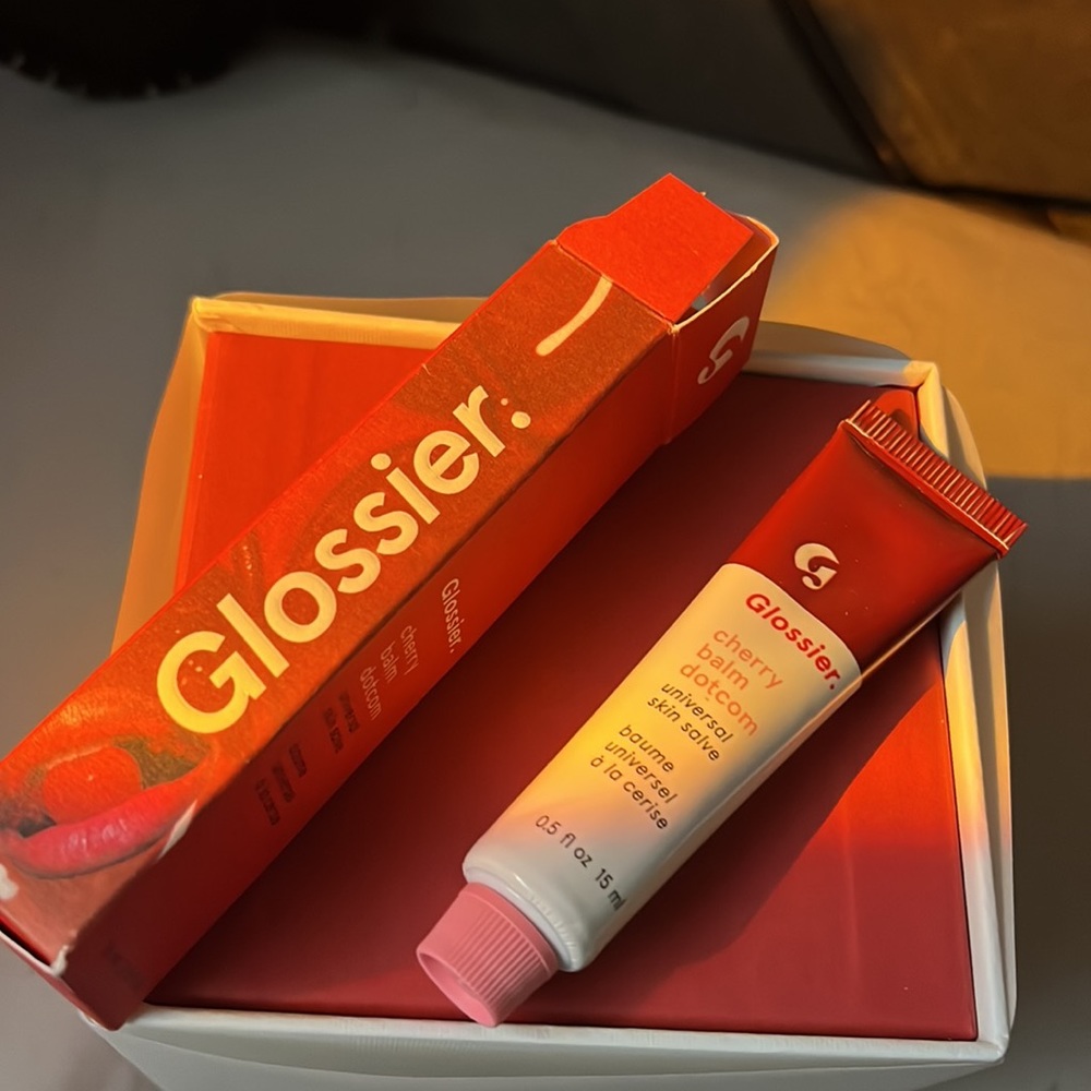 Never used glossier balm dotcom shade cherry.